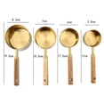 thumbnail image 3 of Mosiee Elegant Design 14Ml Measuring Spoons Cup With Wood Handle Stainless Steel Tool, 3 of 9