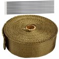 thumbnail image 1 of Muyoka Envoltura de calor de escape 49ft Titanio Envoltura de calor de escape Rollo Cinta de envoltura de calor Cinta de protección térmica de fibra de vidrio Muyoka Hogar, 1 of 6