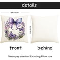 thumbnail image 5 of Throw Pillow Covers 18x18 inch Set of 4,Spring Summer Flower Couch Pillow Covers,Modern Decorative Pillow Covers for Home Square Pillowcases Purple Lavender, 5 of 6