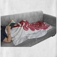 thumbnail image 6 of Spanish Soft Flannel Fleece Throw Blanket, Flamenco Lady Performing Historical on Stage Passion Illustration, Cozy Plush for Indoor and Outdoor Use, 50" x 60", Dark Coral Red White, by Ambesonne, 6 of 6