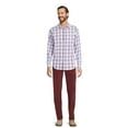 thumbnail image 3 of George Men's & Big Men's Brushed Poplin Button-Up Shirt with Long Sleeves, Sizes S-3XL, 3 of 6