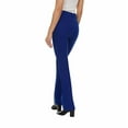 thumbnail image 3 of ZayWay Women's Stretch Bootcut Dress Pants with Pockets - Wear to Work - Ponte Treggings Royal 1X-Large, 3 of 6