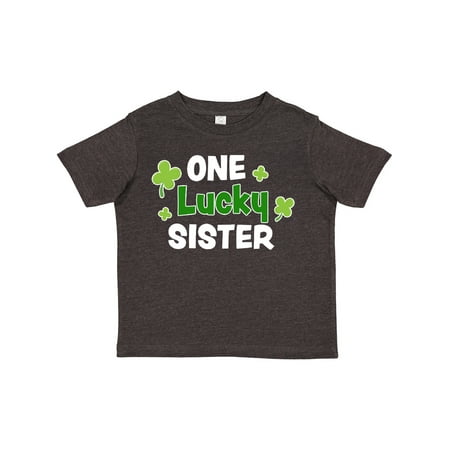 

Inktastic One Lucky Sister with Shamrocks Gift Toddler Toddler Girl T-Shirt