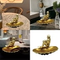 thumbnail image 2 of Necvior Gold Mermaids Shell Resin Dish for Elegant Home Styling Decorative Jewelry Plate, 2 of 7
