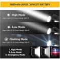 thumbnail image 2 of 15000 Lumens Rechargeable Super Bright Led Flashlight With 6 Light Modes, Waterproof Led Flashlight For Camping Emergency (black), 2 of 4