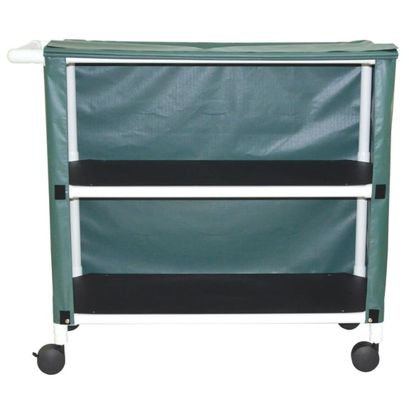MJM International 345-2C Large 2 Shelf Linen Cart