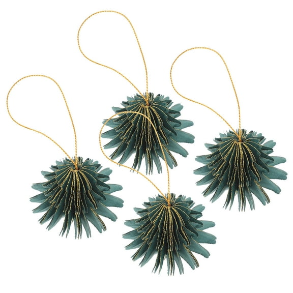 NIYANGLE Hanging Christmas Tree Decorations Dark Green 4Pcs 2.2X1.9In