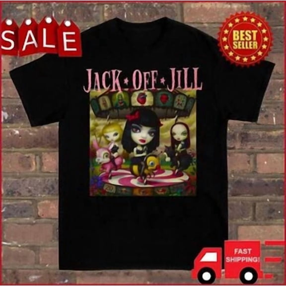 New Clear Hearts Grey Flowers Jack Off Jill Shirt Black Unisex S-5XL