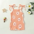 thumbnail image 5 of Douhoow 0-5Y Kids Girl Dress Sleeveless Tie Shoulder Floral Print Straight Sundress, 5 of 8