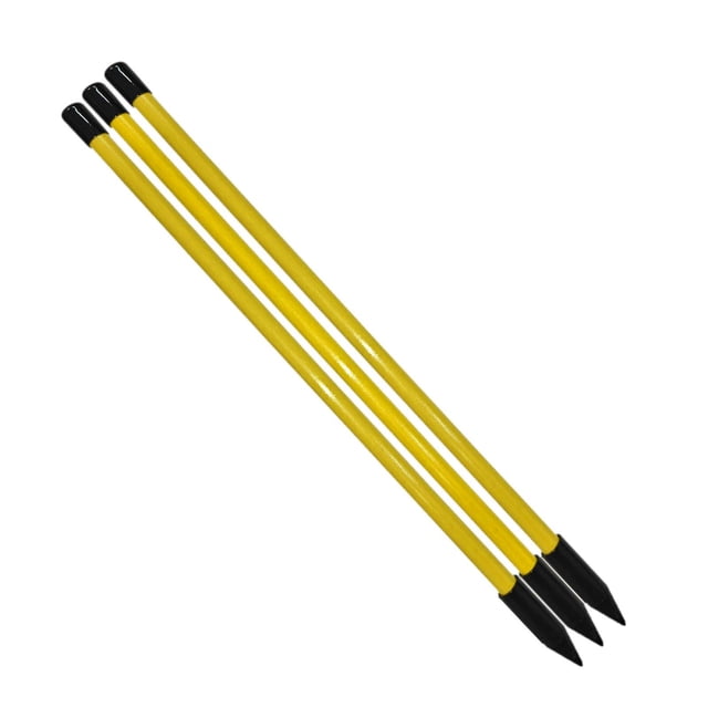 Siruishop 3Pcs Golf Alignment Rods Auxiliary Exerciser Versatile Training Aid 27cm Posture yellow