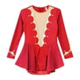 thumbnail image 3 of YONGHS Kids Girls Gymnastics Leotard with Skirts Athletic Dancewear Stage Performance Costume Red 16, 3 of 5