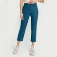 thumbnail image 6 of Pull On Dress Pants Women Petite,High Waisted Straight Leg Work Pants Business Office Trousers with Pockets Slacks, 6 of 9