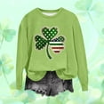 thumbnail image 2 of St Patricks Day Sweatshirt Women Irish Shamrock Shirt Long Sleeve Casual Pullover Cute Crewneck Sweatshirt Graphic Saint Patricks Day Outfit, 2 of 4