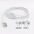thumbnail image 5 of Flexible USB A to USB C& MICRO USB Cable Faster Charging Cord for Cell Phones Tablets with Type C/Micro USB 4Connectors, 5 of 9