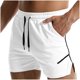 thumbnail image 1 of pstuiky Abreviatura para hombres, Pantalones cortos de culturismo elásticos con cordón y bolsillo informales a la moda para hombre Pantalones cortos de baloncesto, 1 of 6