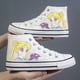thumbnail image 3 of Zapatos de lona Kawaii Cinnamoroll Kawaii Sanrio 2024, zapatos casuales de moda con dibujos animados de estudiantes japoneses, zapatos deportivos de caña alta para niñas lindas, 3 of 5