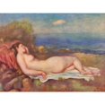 thumbnail image 3 of Renoir, Pierre-Auguste 18x15 Black Modern Framed Museum Art Print Titled - Sleeping by the sea, 3 of 5