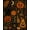 Orange, Pattern 2, variant on ODIKA 8'x10' Washable Area Rug Midnight Black Enchanted Forest Design Accent Mystical with Owl and Moon Motifs for Living Room, Under Sectional, Family , Durable, Non-Slip