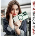 thumbnail image 6 of Magnetic Clear for iPhone 14 Pro Case [Never Yellowing] [Compatible with MagSafe] Soft Shockproof Protective Slim Phone Case for iPhone 14 Pro 2022-Green, 6 of 12