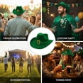 thumbnail image 2 of Jiibva Irish Festival Cowgirl Cap Western Decorative Belt Cowboy Hat Stylish Wide Brimmed Hat Outdoor Wear For Men Women, 2 of 7