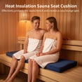 thumbnail image 7 of Waterproof Sauna Seat Cushion, Heat Insulation Sauna Mat, High-Density Sauna Pad with Removable Zipper Cover & Straps, Thick Sauna Accessories, Outdoor Bench Cushion, 42.1x18.1x3.1", 7 of 7
