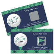 Par-Tee Time - Golf - Birthday or Retirement Party Game Scratch Off Cards - 22 Count