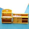 thumbnail image 3 of 1:12, muebles de en miniatura de plástico, suministros de paisaje, decoración de la habitación para hogar del dormitorio Lavaplatos Yotijar Mueble de TV de casa de muñecas, 3 of 7