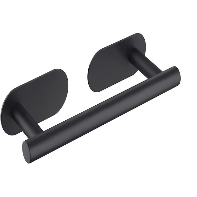 Toallero de baño sin perforaciones YUANXCMXG de Acero inoxidable SUS304 Autoadhesivo 23CM Negro mate