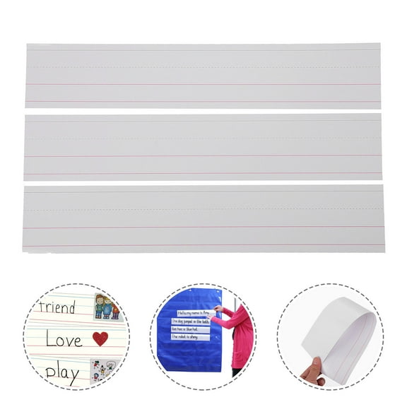 Niceauty 50Pcs Teacher Classroom Supplies Rectangular Sentence Strips 15.72X2.75X0.00Inch