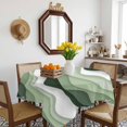 thumbnail image 3 of Sage Green Ombre Table Cloth Waterproof Tablecloths, Modern Moire Geometric Abstract Tablecloth Dining Table Cover for Kitchen Party Tabletop Outdoor, Square Tablecloth 54x54 Inch, 3 of 9