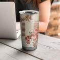 thumbnail image 4 of 20 Oz Pioneer Flower Coffee Tumbler Double Wall Insulated Stainless Steel Water Bottle | Metal Reusable Thermoses Flask with Cup Cap | Leak & Sweat Proof with Anti-Dust Lid, 4 of 7