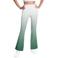 thumbnail image 2 of Piuwrlz Flared Pants Kids Girls Boys Fleece Sweatpants Pant Green Size 7 Years, 2 of 6