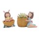 thumbnail image 1 of 2 uds., para plantas suculentas, almacenamiento de hierbas, para plantas, suministros para jardín de hadas Gloria Maceta suculenta de resina, 1 of 9