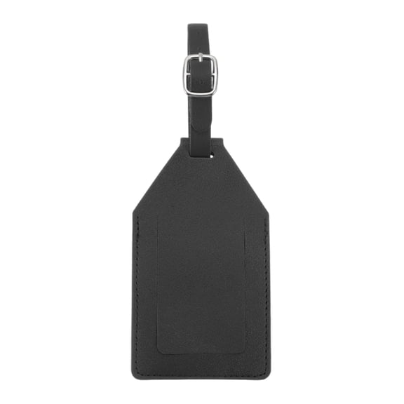 Unique Bargains 1 Pc Reusable Luggage Tag for Travelling Black Polyurethane