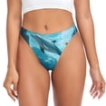 thumbnail image 1 of Fotbe Underwater Dolphin Scene Tanga Sin Costuras para Mujer con Estampado – Panties Invisibles, Transpirables y Cómodos para Uso Diario-Medium, 1 of 6