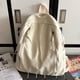 thumbnail image 2 of Mochila grande Bolso casual unisex de lona de gran capacidad para mujeres y hombres al aire libre (blanco), 2 of 7