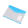 thumbnail image 1 of Bolsa para documentos tridimensional A4 con 11 agujeros, bolsa de almacenamiento transparente esmerilada para exámenes de estudiantes con broches y etiquetas, 1 of 4