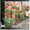 thumbnail image 4 of Ambesonne Colorful Shower Curtain, Small Medieval Town, 69"Wx84"L, Multicolor, 4 of 5