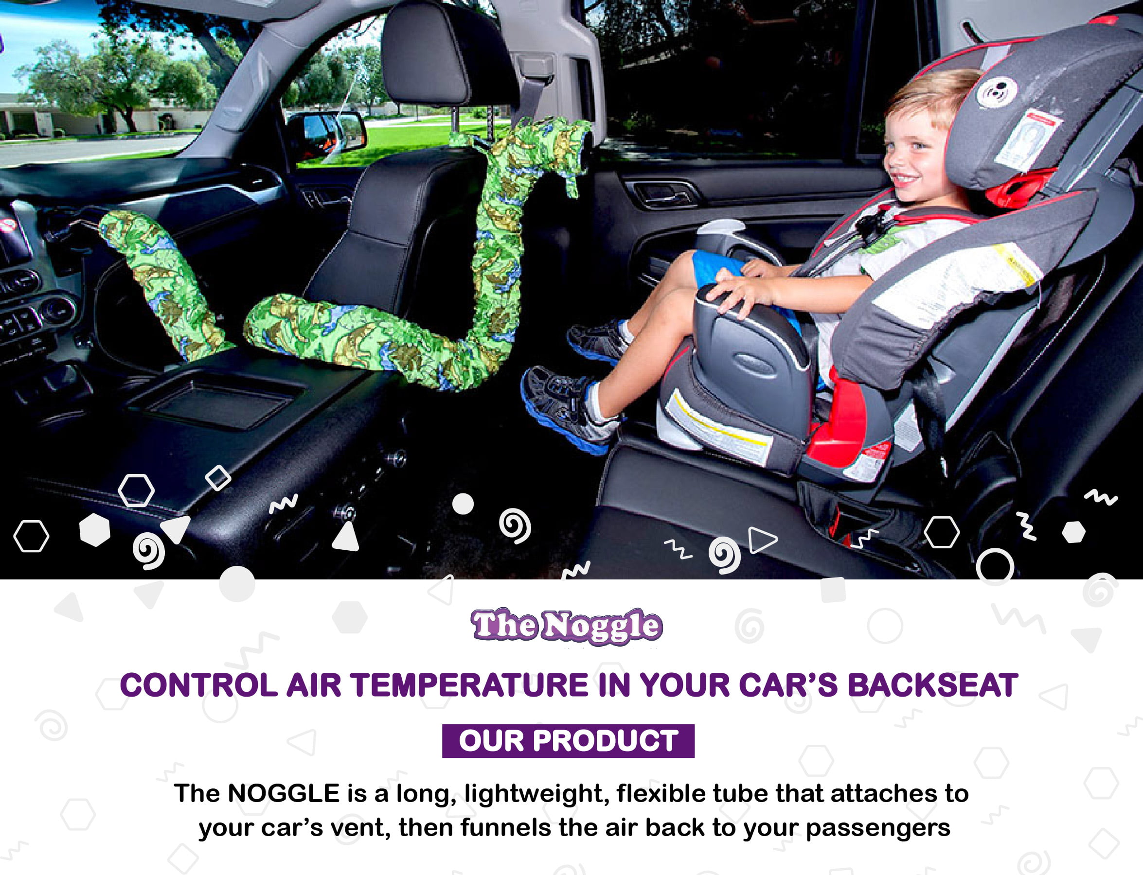 Noggle Extend Your Air Conditioning or Heat to Your Kids 8ft Kaleidoscope 