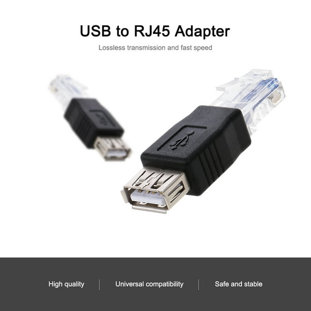 Adaptateur USB vers RJ45 Adaptateur USB 2.0 femelle vers Ethernet