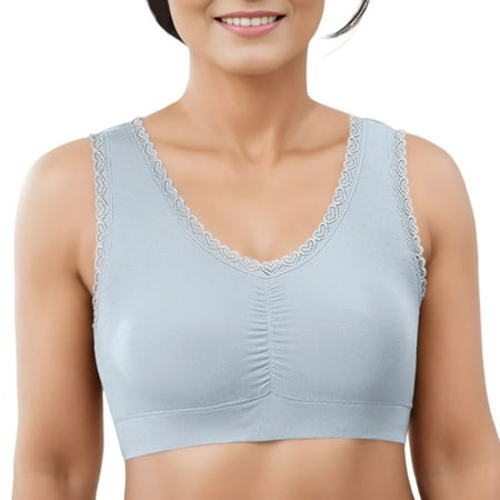 Xiaoxatg Women s Comfortable And Sexy Cordless Tank Top Bra Large High Elastic Thin Sports Bra Bras Packs