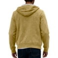 thumbnail image 4 of Sherpa Lined Hoodies for Men Heavyweight Full Zip up Sweatshirt Thick Fleece Jackets Winter Warm Soft Coats Sweater Earthy Yellow L, 4 of 9