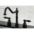 thumbnail image 2 of Kingston Brass KB1795PKLLS Duchess Double-Handle 3-Hole Widespread Kitchen Faucet in Oil Rubbed Bronze, 2 of 6