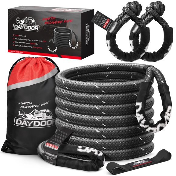 Kit de cuerdas de recuperación cinética DAYDOOR, 2,5 cm x 9 m, 17462 kg