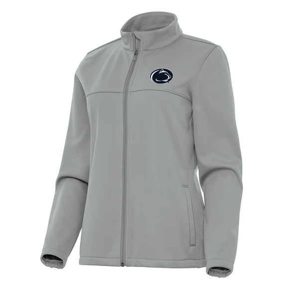 Women's Antigua Gray Penn State Nittany Lions Links 2 Full-Zip Golf Jacket