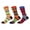 Assortment 3E, variant on Men's Vintage Style Knitted Colorful Cotton Crew Socks - 3B-S, Size S - 3 prs