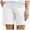 White, variant on Viikei Plus Size Women Shorts Clearance Under $10 Women's Summer Solid Cotton Women's Pocket Casual Shorts