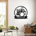 thumbnail image 2 of Craftnamesign Custom Drum Metal Wall Art LED Light, Custom Drummer Name Sign, 2 of 5