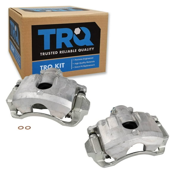 TRQ Front Brake Caliper Set Compatible with 2008-2011 Ford Focus