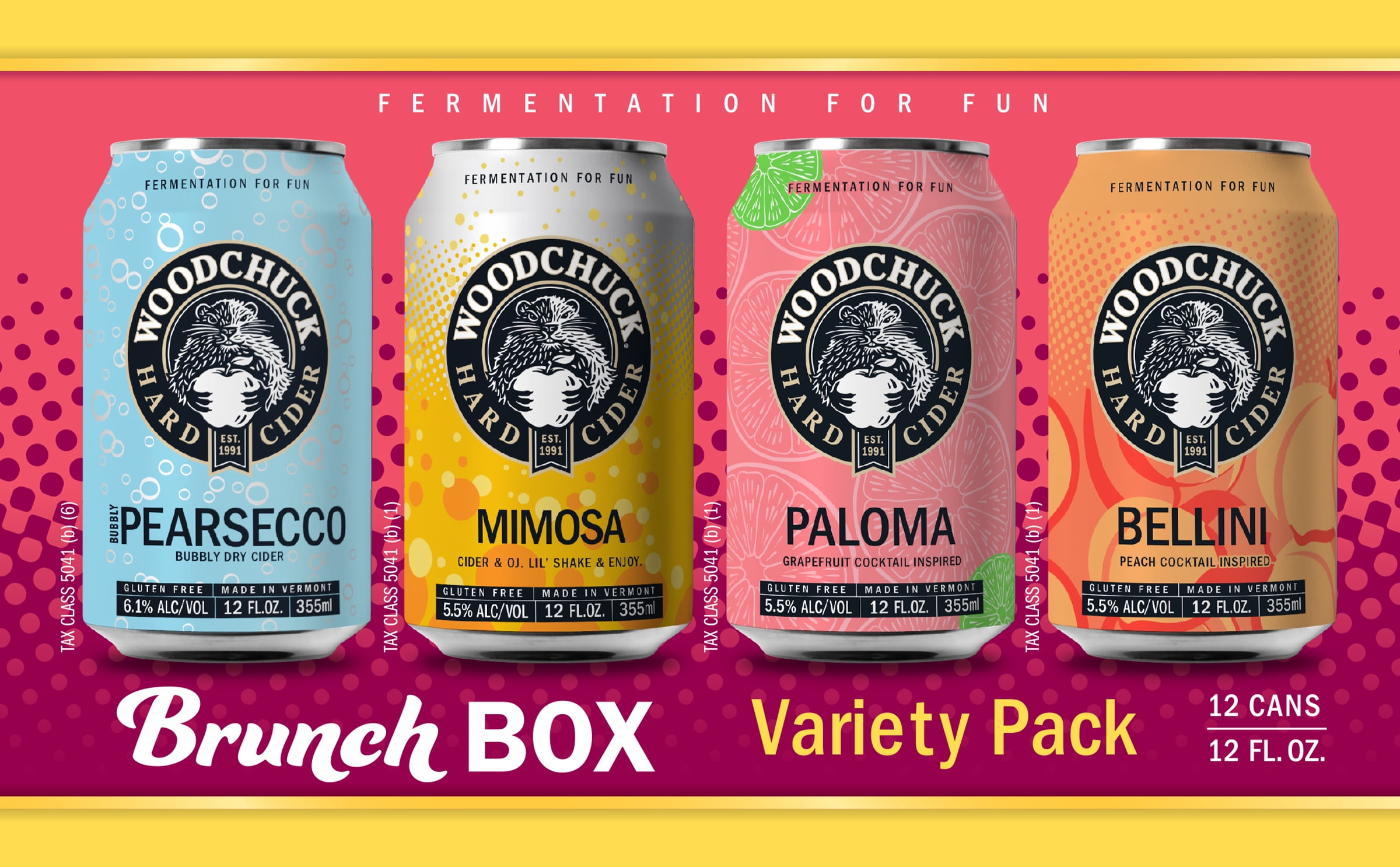 Woodchuck Brunch Box Hard Cider Variety Pack, 12 Pack, 12 fl oz